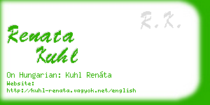 renata kuhl business card