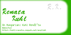 renata kuhl business card